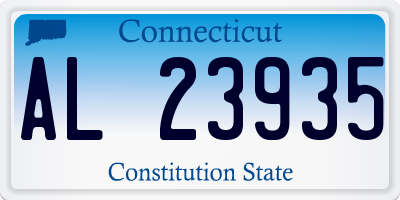 CT license plate AL23935