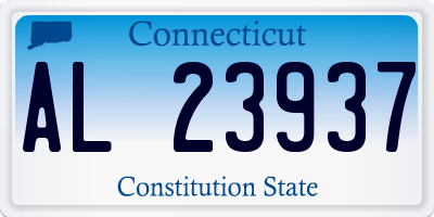 CT license plate AL23937