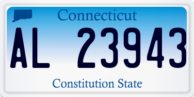 CT license plate AL23943