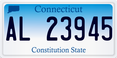 CT license plate AL23945