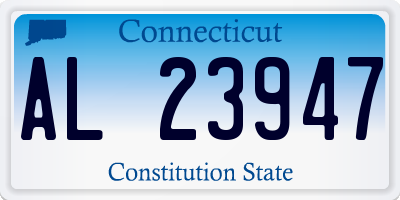 CT license plate AL23947