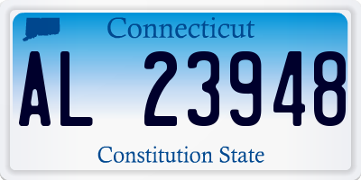 CT license plate AL23948