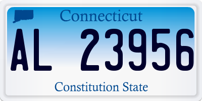 CT license plate AL23956