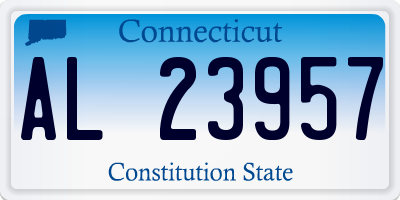 CT license plate AL23957