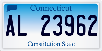 CT license plate AL23962