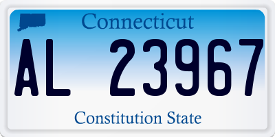 CT license plate AL23967