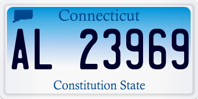 CT license plate AL23969