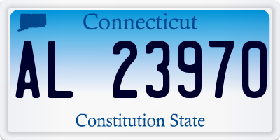 CT license plate AL23970