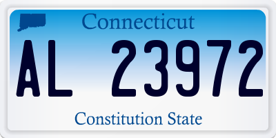 CT license plate AL23972
