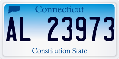 CT license plate AL23973