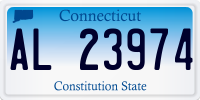 CT license plate AL23974