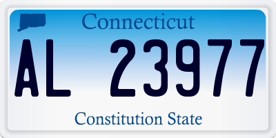 CT license plate AL23977