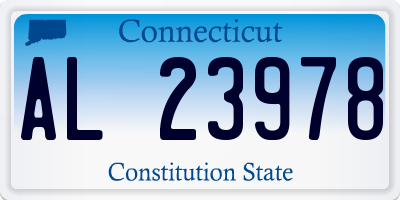 CT license plate AL23978