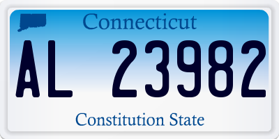 CT license plate AL23982
