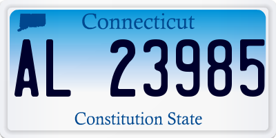 CT license plate AL23985