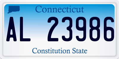 CT license plate AL23986