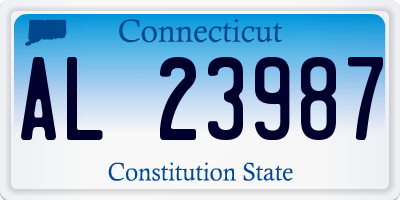 CT license plate AL23987