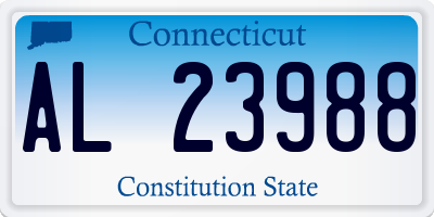 CT license plate AL23988