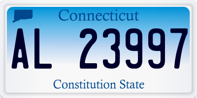 CT license plate AL23997
