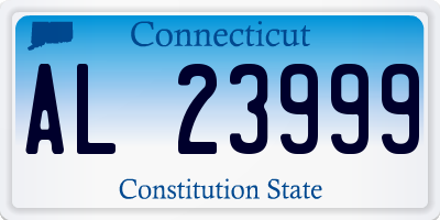 CT license plate AL23999