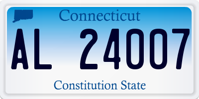 CT license plate AL24007