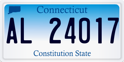 CT license plate AL24017