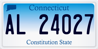 CT license plate AL24027