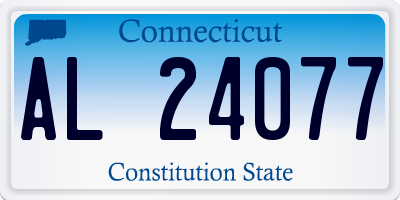 CT license plate AL24077