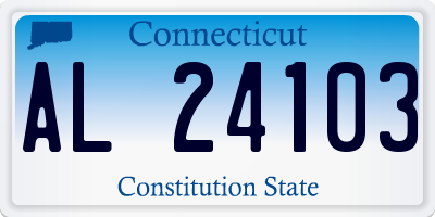 CT license plate AL24103