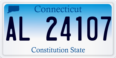 CT license plate AL24107