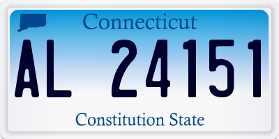 CT license plate AL24151