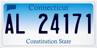 CT license plate AL24171