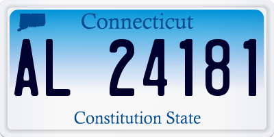 CT license plate AL24181