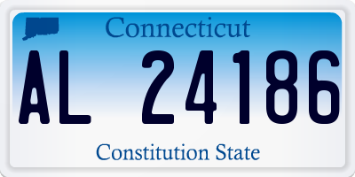 CT license plate AL24186