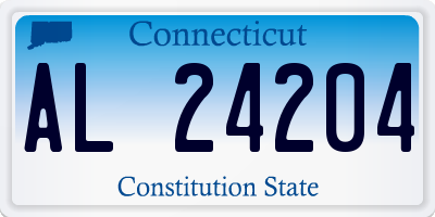 CT license plate AL24204