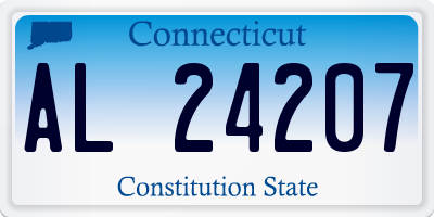CT license plate AL24207