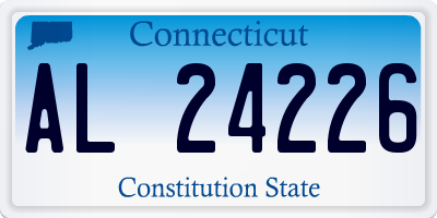 CT license plate AL24226