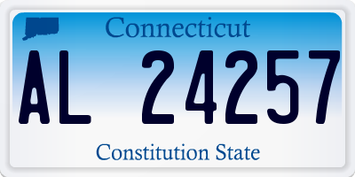 CT license plate AL24257