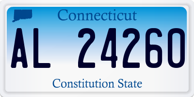CT license plate AL24260