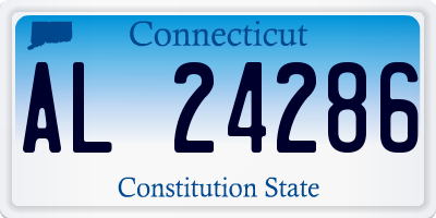 CT license plate AL24286