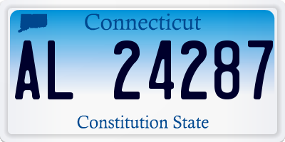 CT license plate AL24287