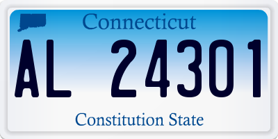 CT license plate AL24301