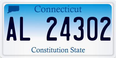 CT license plate AL24302
