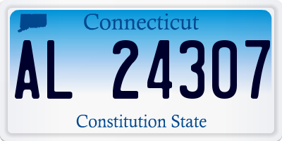 CT license plate AL24307