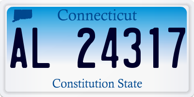 CT license plate AL24317