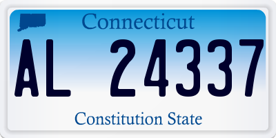 CT license plate AL24337
