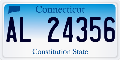 CT license plate AL24356