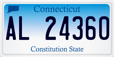 CT license plate AL24360