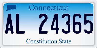 CT license plate AL24365