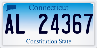CT license plate AL24367